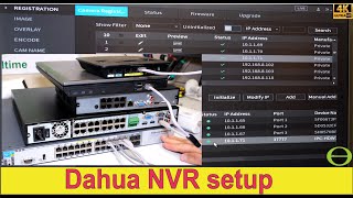 Dahua NVR setup 2023 hard drive cameras and remote view  step by step Models 4116 amp 4216 [upl. by Elocen1]