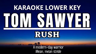 Rush  Tom Sawyer Karaoke Lower Key 3 [upl. by Euqilegna]