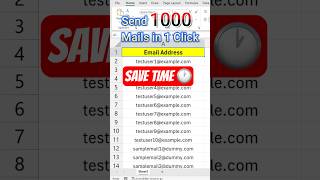 Send 1000 Emails From Excel In 1 Click exceltricks excellent [upl. by Odlanyer]