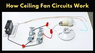 Ceiling Fan Installation and Circuitry Explained  Controller and Two Switch Circuits Demonstrated [upl. by Portia]