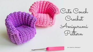 Cute Couch Crochet Amigurumi Pattern [upl. by Yud]