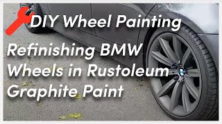 DIY Wheel Refinishing With Rustoleum Graphite Wheel Paint [upl. by Odnaloy110]