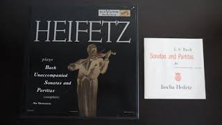 Jascha Heifetz Bach ‎– Plays Unaccompanied Sonatas And Partitas 1953 RCA LM 6105 [upl. by Larrisa]