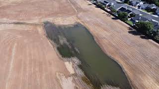 DRONE VIDEO 4K  CLOVIS CALIFORNIA  FRESNO WATER DISTRICT  WATER BASIN CONSTRUCTION PART 2 [upl. by Neitsabes]