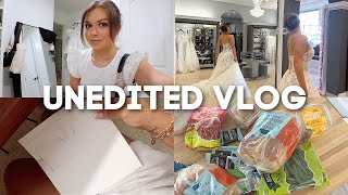 UNEDITED VLOG ending my podcast trader joes haul trying on a wedding dress amp MORE [upl. by Ymaral]