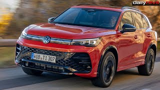 2024 Volkswagen Tiguan eHybrid  Persimmon Red  Driving Footage [upl. by Sinnod121]