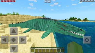 Dinosaur Jurassic World Saga ADDON in Minecraft Pocket Edition [upl. by Max]