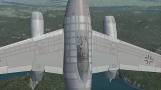 Messerschmitt Me 262 Prototype Flight in 1945 FSX [upl. by Elleirad]