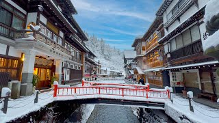 Staying Japans Snow Village ⛄️ ❄️ GINZAN ONSEN ❄️ [upl. by Ahron]