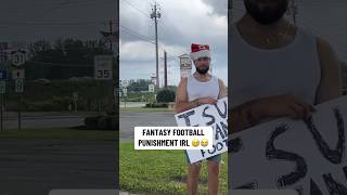 The ULTIMATE fantasy football punishment 😂🏈 [upl. by Gaul]