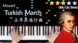 「鋼琴教學」土耳其進行曲 Turkish March 簡易版  莫札特 Mozart Piano Cover 琴譜 [upl. by Sommers]