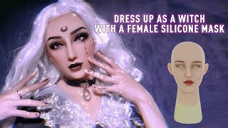 DRESS UP AS A WITCH WITH A FEMALE SILICONE MASK [upl. by Tessa788]