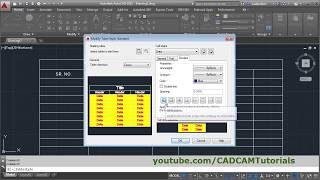 AutoCAD Table Command Tutorial Complete  Table Style Settings Table Edit Formula [upl. by Eivad]