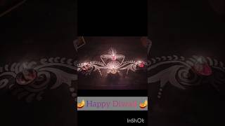 Simple alpona for Diwali 🪔Diwali special alpona diya painting ideashortvideo highlights [upl. by Nyrhtak]