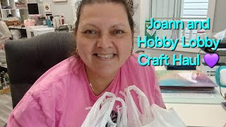 Joann and Hobby Lobby Craft Haul 81524 Come see what I bought 🥰 [upl. by Drallim210]