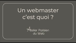 Webmaster  Cest quoi un webmaster [upl. by Metah]