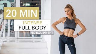 20 MIN FULL BODY WORKOUT  Intense Version  No Equipment I Pamela Reif [upl. by Gloriane]