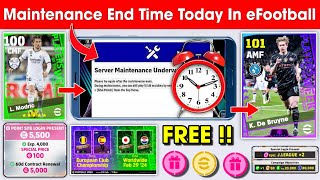 Maintenance End Time In eFootball™ 2024 Mobile  Pes Server Maintenance End Time 🔔 [upl. by Yrian]