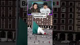 Civiles y soldados mexicanos evitan caída de bandera en MÉXICO 🇲🇽😱 [upl. by Luben108]