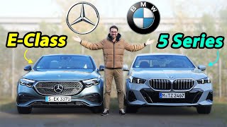 allnew Mercedes EClass W214 vs BMW 5 Series G60 comparison REVIEW [upl. by Griselda]