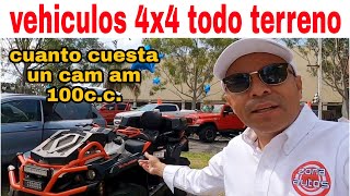 cuanto cuesta un cuatrimoto 4x4 cam am y jeep 4x4 vehiculos todo terreno precios tianguis de autos [upl. by Milty2]