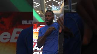 Lawrence Okolie Southpaw At Open Workout RozanskiOkolie [upl. by Aratahc]