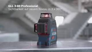 Sichtbarkeit auf neuem Niveau in 3 x 360°  der neue Bosch Linienlaser GLL 380 Professional [upl. by Ollayos]