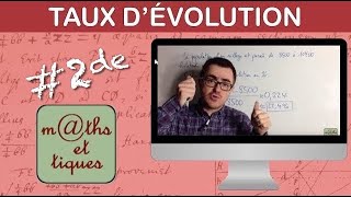 Déterminer un taux dévolution  Seconde [upl. by Enytsuj]