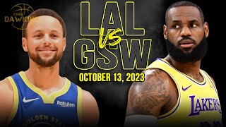 Golden State Warriors vs Los Angeles Lakers Full Game Highlights  October 13 2023  FreeDawkins [upl. by Ysiad]