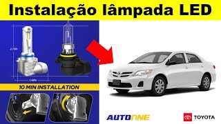 Como trocar lâmpada LED no Toyota Corolla G10  9005 HB3  9006 HB4 [upl. by Alfons]