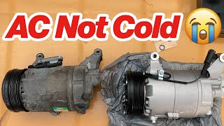 MINI Cooper R50 Not Blowing Cold Air Diagnose amp AC Compressor Replacement [upl. by Deedee]