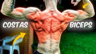 Treino insano de biceps e costas sem equipamentos totalmente improvisado [upl. by Nare53]