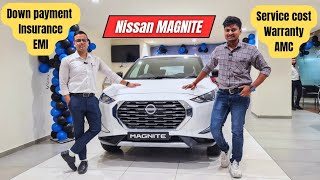 Nissan MAGNITE की 🔥 Down payment EMI Service cost Insurance warranty 🙂 [upl. by Kramnhoj]