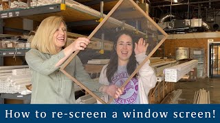 How to Rescreen a Window Screen [upl. by Refanej573]