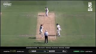 Babar Azam clean bowled by Pat Cummins with a stunning inswinger 🔥🔥🔥 Australia vs Pakistan Test [upl. by Aronoh468]