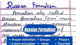 FormalismRussian Formalism literary theory in English notes handwritten notes [upl. by Ellened972]