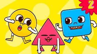 Shapes Song  Circle Triangle Square Learn English Vocabulary for toddlers Educational Video [upl. by Otrebireh916]