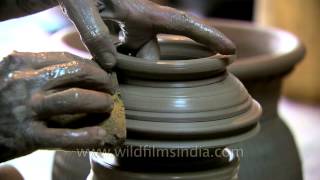 Making an earthen pot  pottery in India [upl. by Ydolem822]