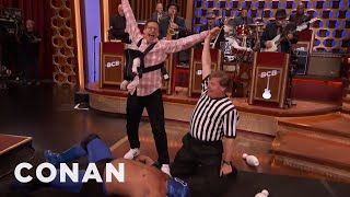 New Dad Andy Samberg’s Epic CONAN Entrance  CONAN on TBS [upl. by Stich425]