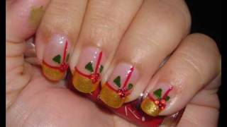 Nail Art  Holly Christmas [upl. by Shields531]