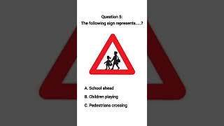 Learners Test Question No5 ✌️✌️ Answer pinned in Comment🤩 trafficsigns quiz noshvlogs [upl. by Margaretta376]