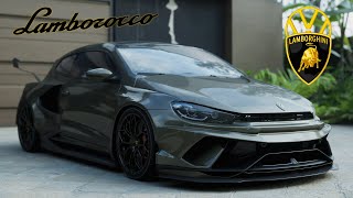 Transforming VW Scirocco to a Lamborghini  Lamborocco Concept by F U R X [upl. by Ardnasyl]