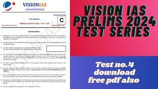 VISION IAS PT TEST SERIES 2024  UPSC PRELIMS TEST SERIES 2024 VISION IAS  VISION IAS TEST SERIES [upl. by Alym]