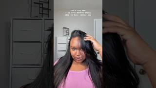 Trying the flip over method clipinhairextensions clipins summervibes [upl. by Kier570]