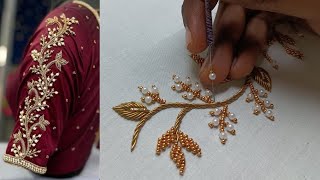 Zardosi work  Blouse designs  aariembroidery20 [upl. by Nitnert]