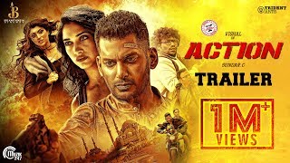 Action Telugu Trailer  Vishal Tamannaah  Hiphop Tamizha  SundarC  Official [upl. by Anez]