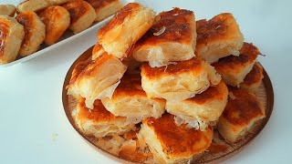 TEPSİ TEPSİ YAPIYORUM YAPILDIĞI ANDA BİTİYOR❗️BU BÖREK TEL TEL AYRILIYOR💯 Kolay ve hızlı Asmr [upl. by Enniotna]