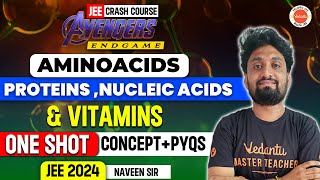 Amino Acids Proteins Nucleic Acids amp Vitamins One Shot  PYQs  JEE 2024  Chemistry  Naveen Sir [upl. by Tiffani]