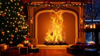 🔥🎄 Christmas Fireplace Ambience  Warm amp Cozy Christmas Fireplace for Your TV [upl. by Tizes]