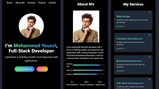 How to Build a Personal Portfolio Website with React Vite and Tailwind CSS [upl. by Ellene]